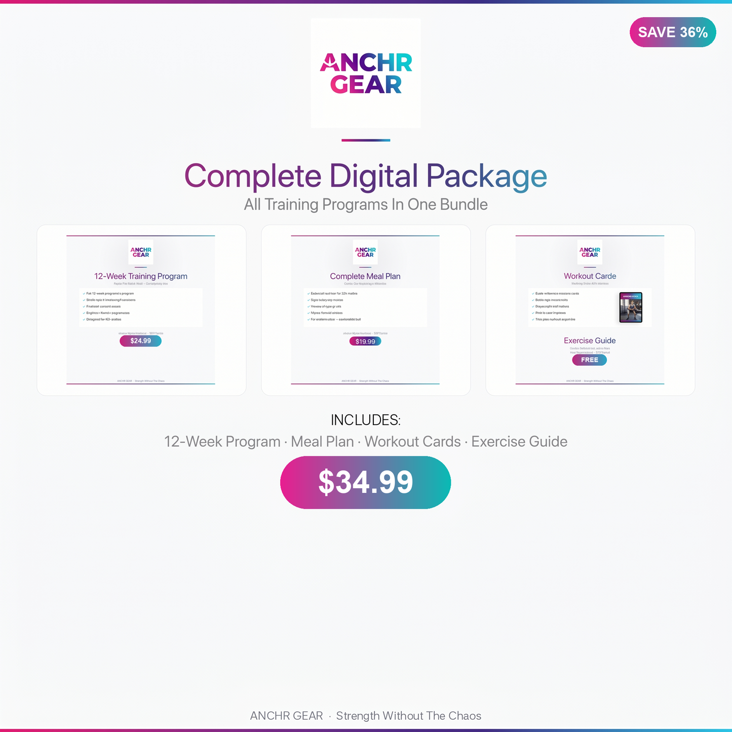 ANCHR Digital Bundle - $34.99, Exercise Guide FREE